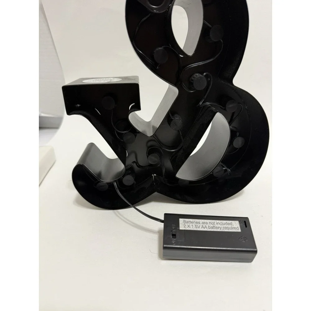 Target Ampersand Black Marquee Light & Battery Operated